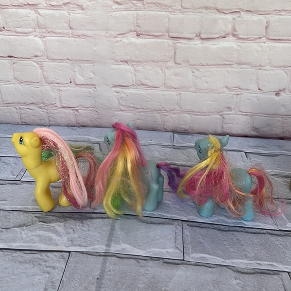 My little Pony set of 3 ponies with rainbow 🌈 hair - Picture 5 of 9